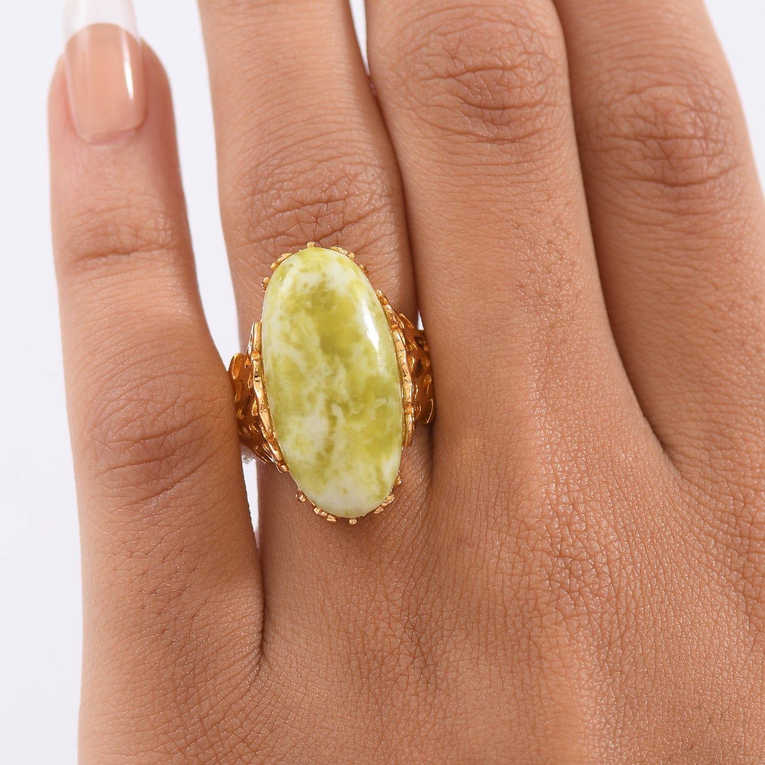 EverTrue Connemara Marble Ring in Yellow Gold Tone 18.74 Ct. 8296411 2