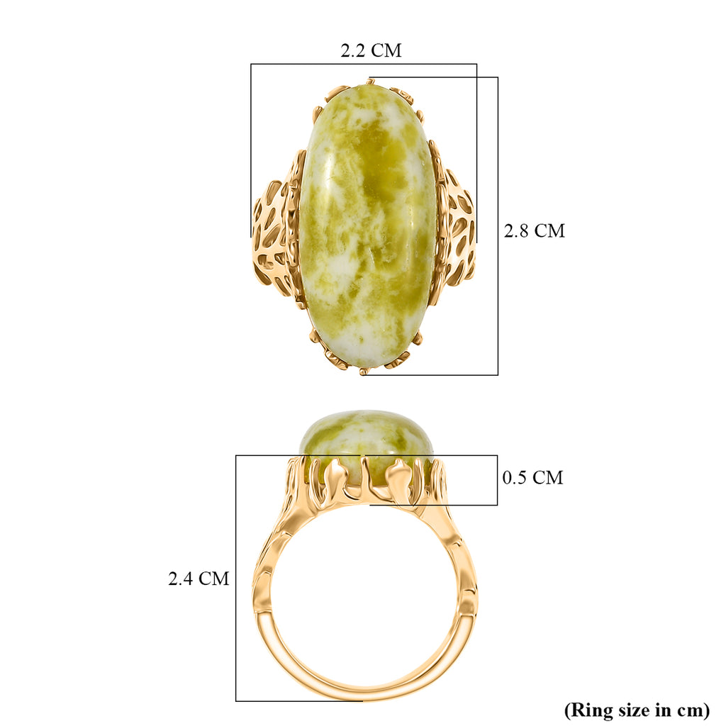 EverTrue Connemara Marble Ring in Yellow Gold Tone 18.74 Ct._8296411_5