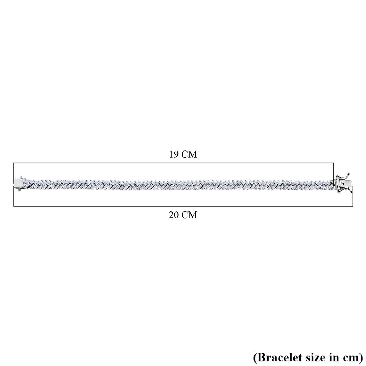 LUXURIANT 3 Ct. Lab Grown Diamond Fire Cracker Bracelet in Rhodium Overlay Sterling Silver 8296500 5