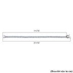 Luxuriant - Lab Grown Diamond (SI/G-H) Fire Cracker Bracelet (Size 7.5) in Rhodium Overlay Sterling Silver 3.34 Ct, Silver Wt. 12.61 Gms._8296500_4