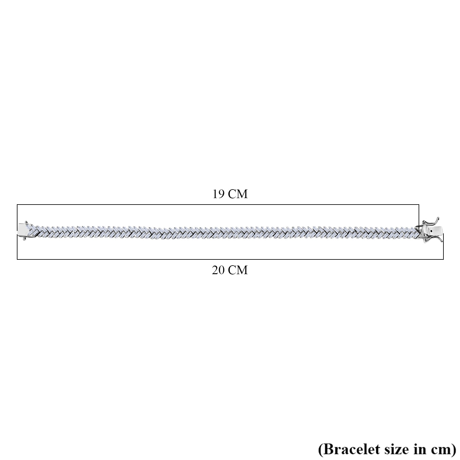 LUXURIANT 3 Ct. Lab Grown Diamond Fire Cracker Bracelet in Rhodium Overlay Sterling Silver 8296500 5