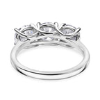 Luxuriant 950 Platinum SGL Certified Lab Grown Diamond (VS/EF) Trilogy Ring 3.10 Ct, Platinum Wt. 5.55 Gms._8297067_4