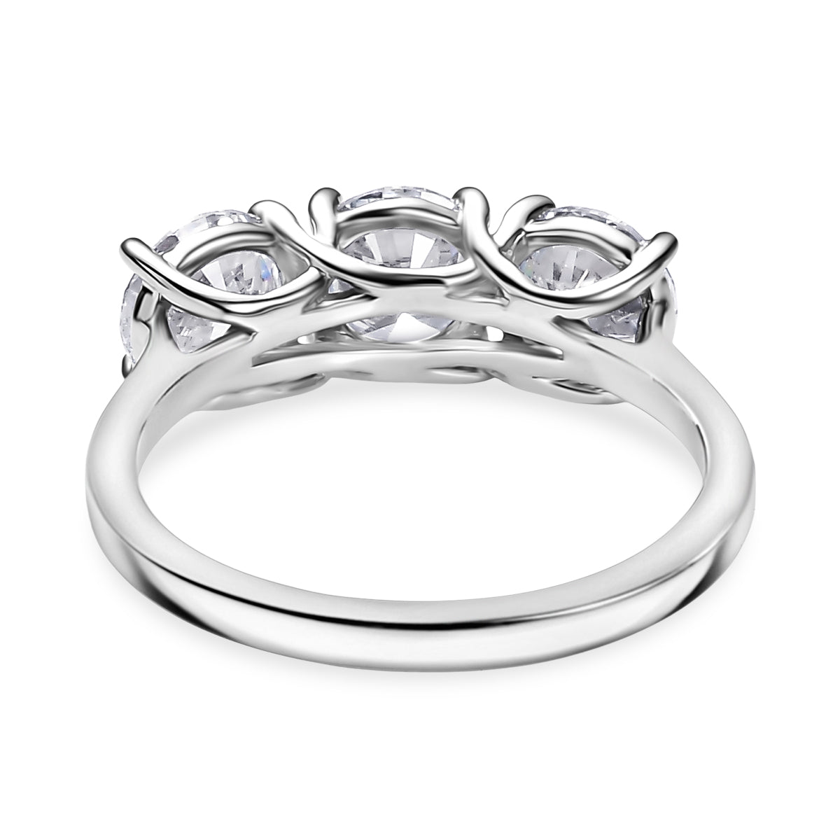 Luxuriant 950 Platinum SGL Certified Lab Grown Diamond (VS/EF) Trilogy Ring 3.10 Ct, Platinum Wt. 5.55 Gms. 8297067 5