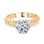 Luxuriant 9K Yellow Gold IGI Certified Lab Grown Diamond (VS/EF) Solitaire Ring 2.04 Ct._8298054