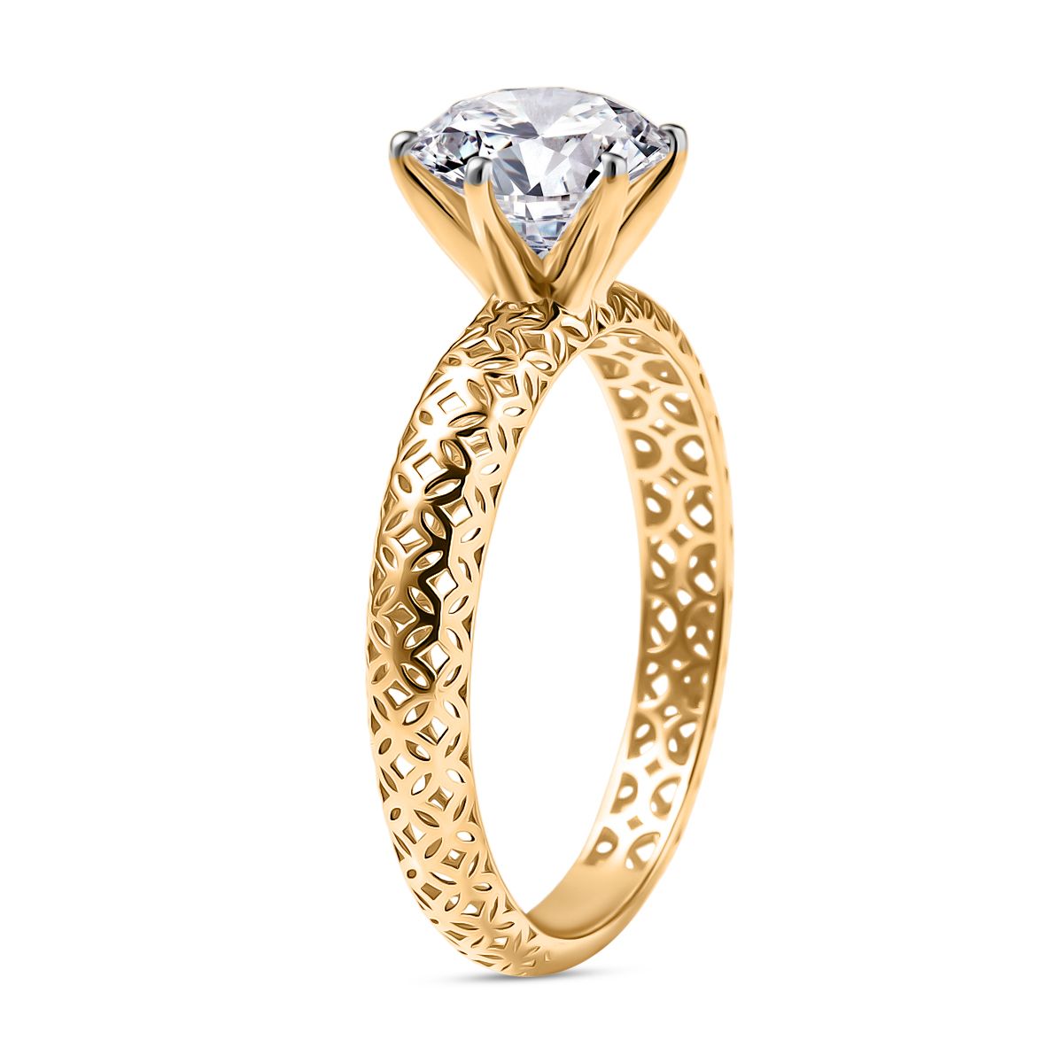 LUXURIANT 2 Ct. Lab Grown Diamond Solitaire Ring in 9K Gold, IGI Certified 8298054 4