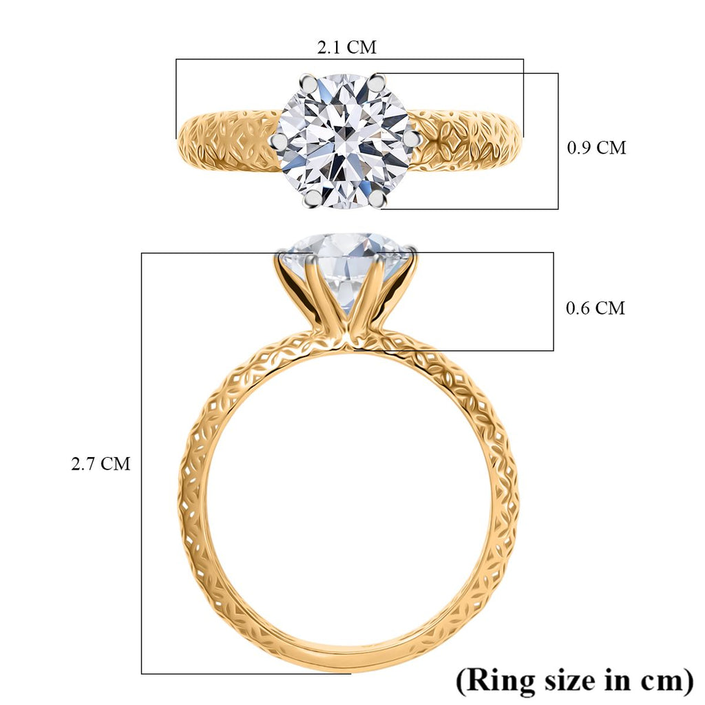 Luxuriant 9K Yellow Gold IGI Certified Lab Grown Diamond (VS/EF) Solitaire Ring 2.04 Ct._8298054_5