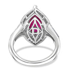D'Joy Fissure Filled Ruby & Moissanite Halo Ring in Rhodium Overlay Sterling Silver 4.78 Ct._8298264_4