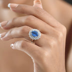 D'Joy Kyanite & White Zircon Ring in Rhodium Overlay Sterling Silver 4.36 Ct._8298496_2