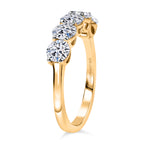 Luxuriant - Lab Grown Diamond (SI/G-H) 5 Stone Ring in 18K Vermeil Yellow Gold Plated Sterling Silver 1.64 Ct._8298611_3