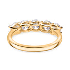 Luxuriant - Lab Grown Diamond (SI/G-H) 5 Stone Ring in 18K Vermeil Yellow Gold Plated Sterling Silver 1.64 Ct._8298611_4