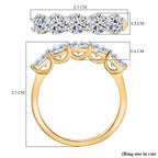 Luxuriant - Lab Grown Diamond (SI/G-H) 5 Stone Ring in 18K Vermeil Yellow Gold Plated Sterling Silver 1.64 Ct._8298613_5