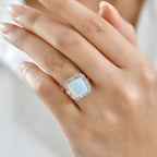 Luxuriant 10K Yellow Gold AAA Ethiopian Opal, Lab Grown Diamond GH, SI Main Stone With Surrounding Stone Ring, Gold Wt.3.96 Gms  3.327  Ct._8299055_2