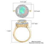 Luxuriant 10K Yellow Gold AAA Ethiopian Opal, Lab Grown Diamond Main Stone With Side Stone Ring, Gold Wt.3.29 Gms  2.676  Ct._8299065_5