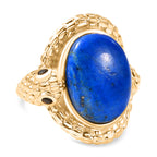 EverTrue Lapis Lagoon & Black Spinel Living Creature Ring in Yellow Gold Tone 11.56 Ct._8299842