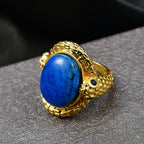 EverTrue Lapis Lagoon & Black Spinel Living Creature Ring in Yellow Gold Tone 11.56 Ct._8299842_1