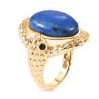 EverTrue Lapis Lagoon & Black Spinel Living Creature Ring in Yellow Gold Tone 11.56 Ct._8299842_3