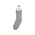 Farley Mill Cable Knitted Warm Slipper Socks with Anti Slip PVC Gripper Dots For Stability (Size UK 3-7) - Grey_8300418
