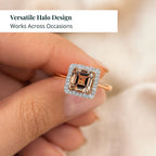 Luxuriant 10K Rose Gold AAA Morganite, Lab Grown Diamond GH, SI Main Stone With Surrounding Stone Ring, Gold Wt.3.58 Gms  6.337  Ct._8300721_4
