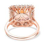 Luxuriant 10K Rose Gold AAA Morganite, Lab Grown Diamond GH, SI Main Stone With Surrounding Stone Ring, Gold Wt.3.58 Gms  6.337  Ct._8300721_6