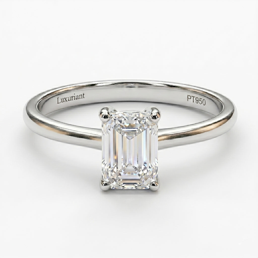 Luxuriant 950 Platinum IGI Certified Lab Grown Diamond (VS/EF) Ring 1.00 Ct, Platinum Wt. 5.52 Gms._8301090