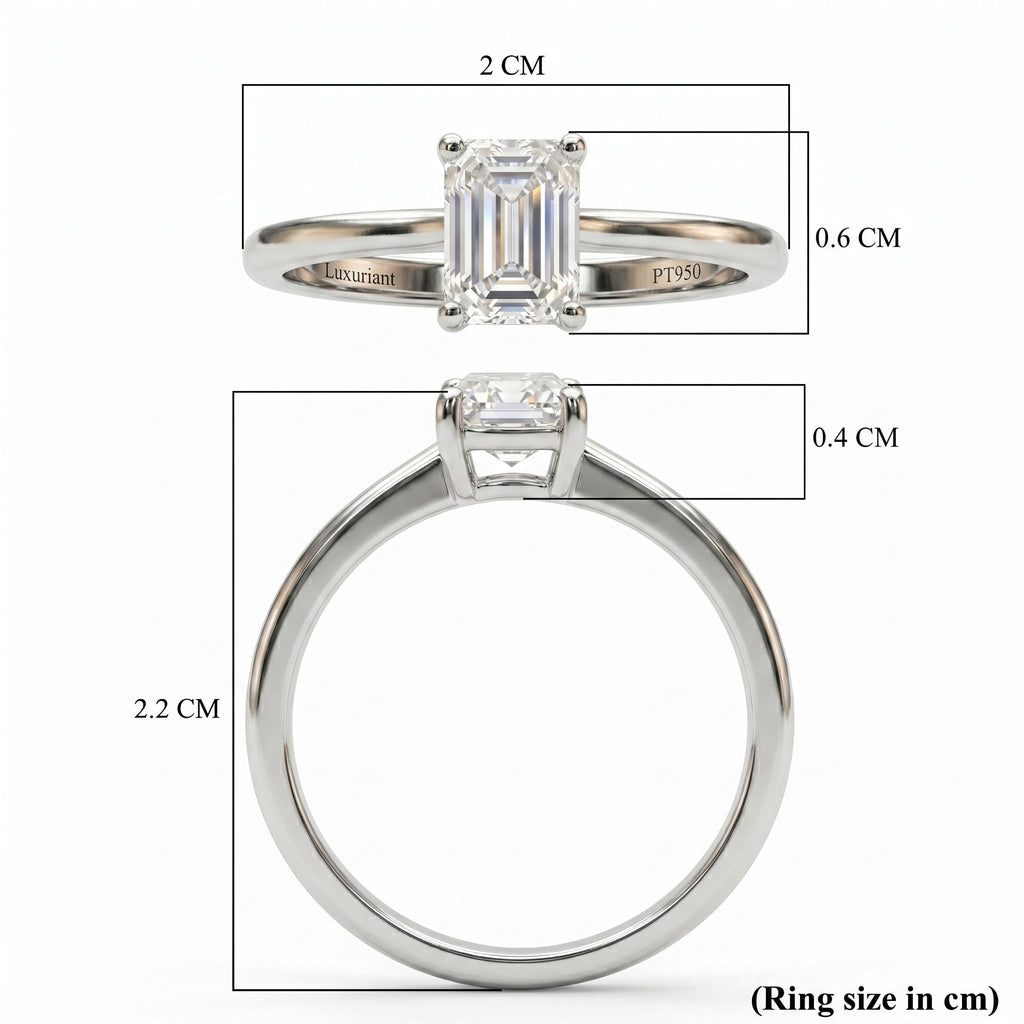 Luxuriant 950 Platinum IGI Certified Lab Grown Diamond (VS/EF) Ring 1.00 Ct, Platinum Wt. 5.52 Gms._8301090_5
