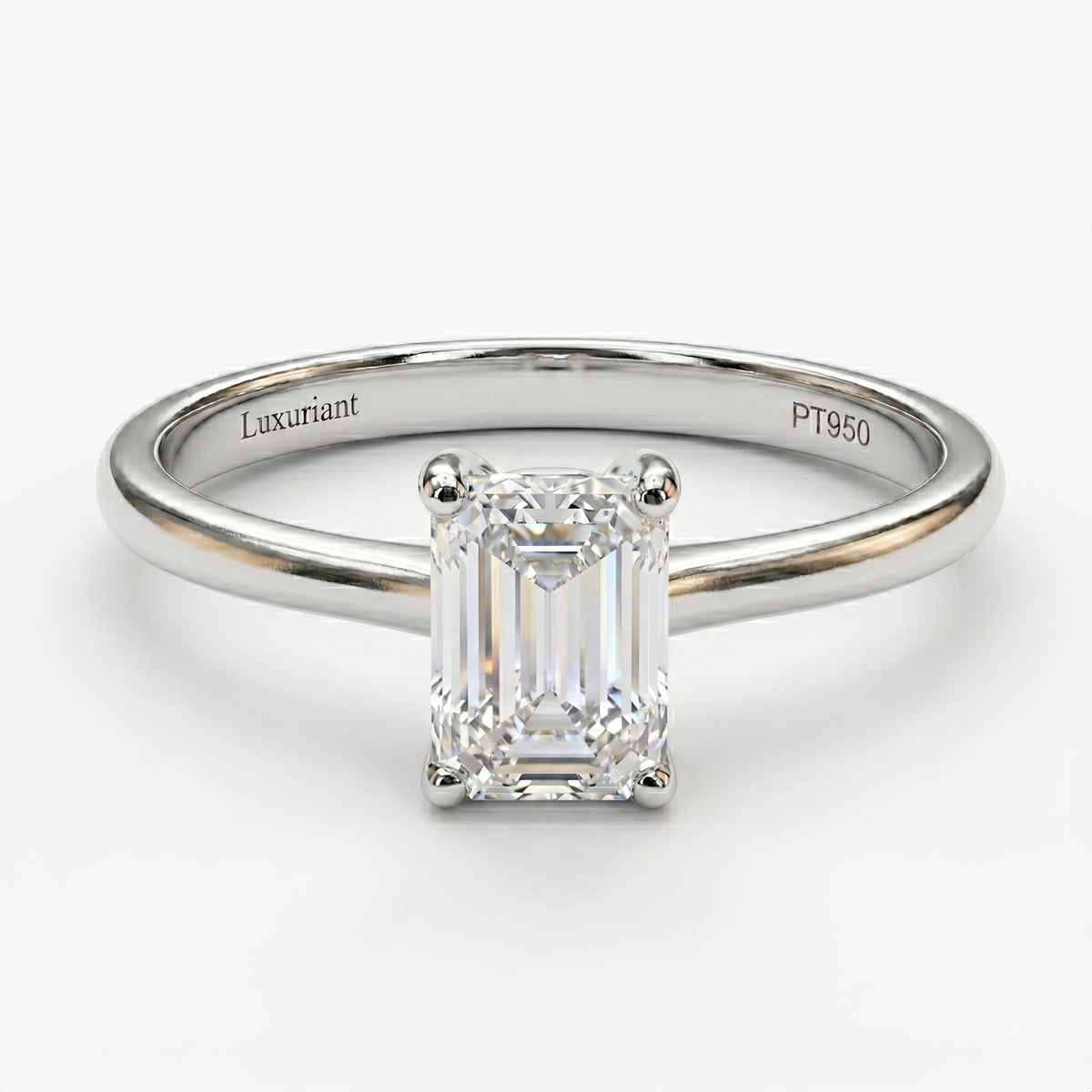 LUXURIANT 1 Ct. Lab Grown Diamond Solitaire Ring in 950 Platinum, IGI Certified 8301095 0