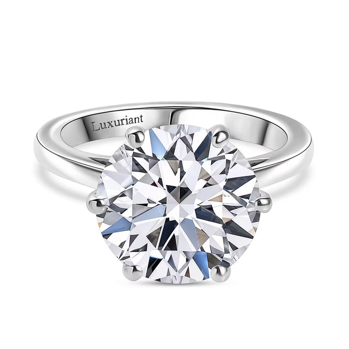 LUXURIANT 5 Ct. Lab Grown Diamond Asscher-Cut Solitaire Ring in 950 Platinum 8288003 1