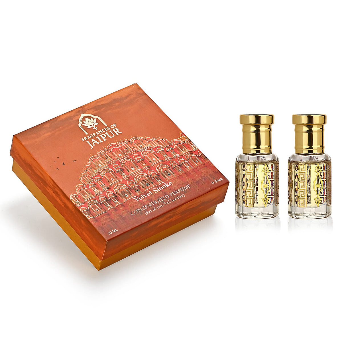 Jaipur Fragrances - Velvet Smoke Attar Set: Attar Zephyr &amp; Attar Musk  (5ml each) 8301307 5