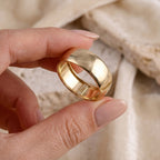 9K Yellow Gold Wide Bold Band Ring_8301561_4