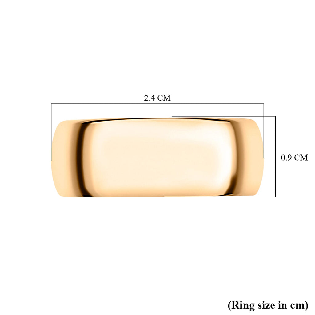 9K Yellow Gold Wide Bold Band Ring_8301561_6