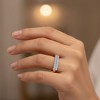 Luxuriant - 9K Yellow Gold Lab Grown Diamond (VS/E-F) Band Ring 0.50 Ct._8301900_2