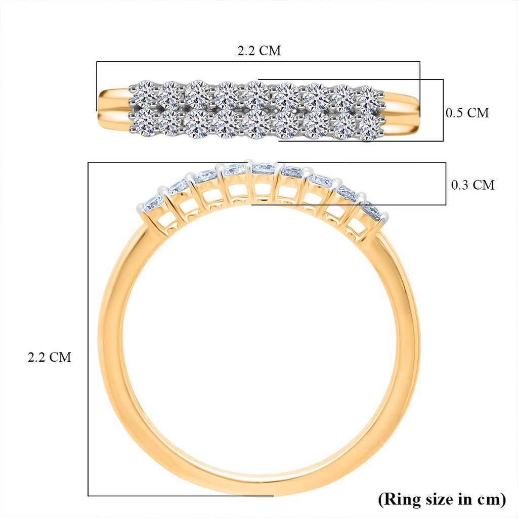 Luxuriant - 9K Yellow Gold Lab Grown Diamond (VS/E-F) Band Ring 0.50 Ct._8301902_5