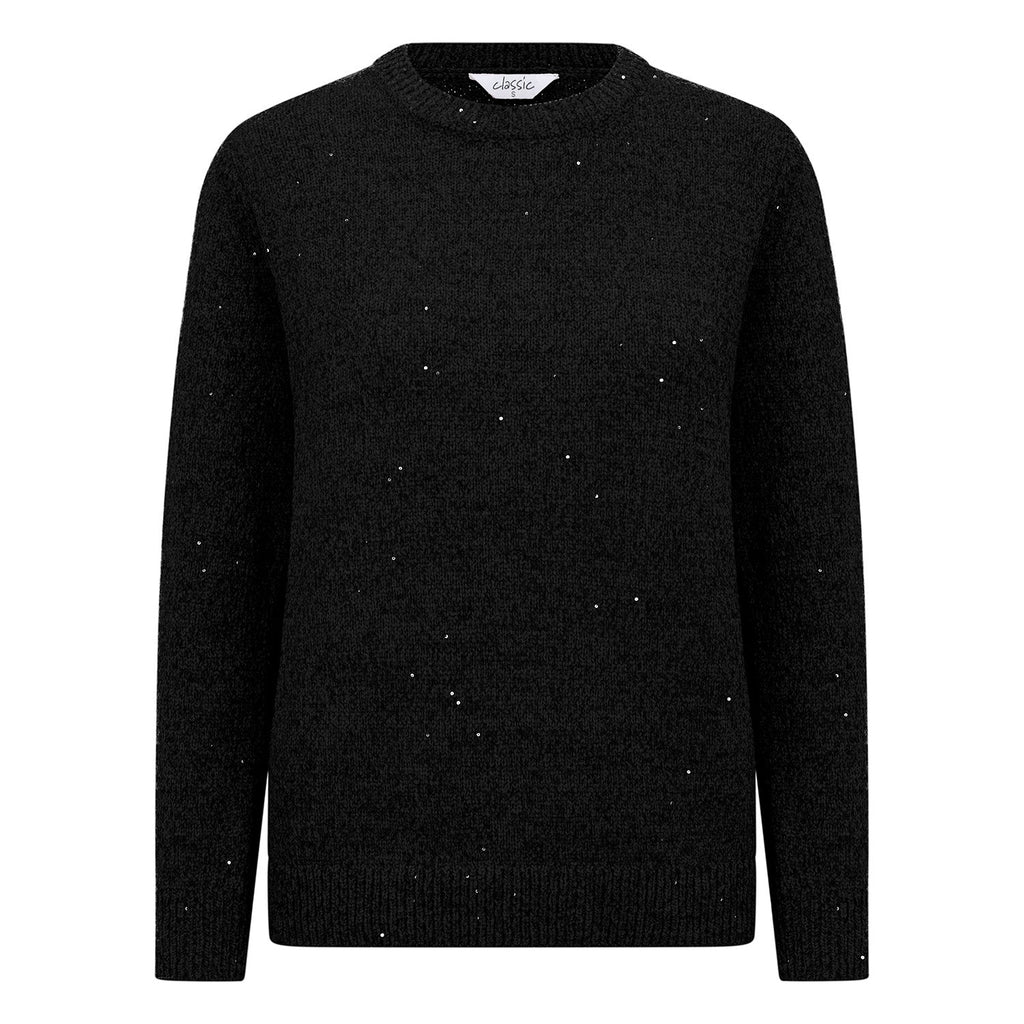 Classic Round Neck Sparkle Chenille Jumper