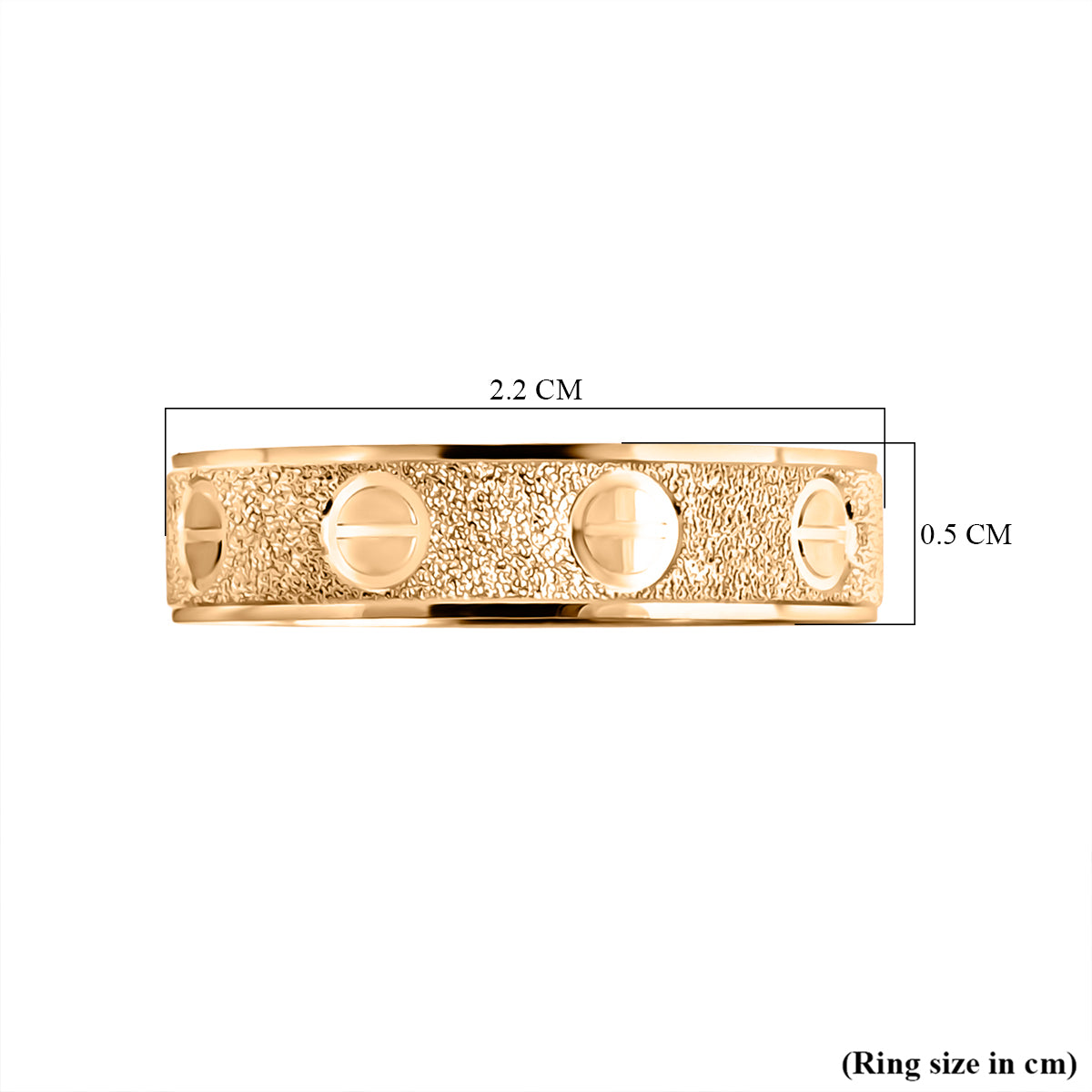 Designer Inspired 9K Yellow Gold Screw Embossed Band Ring 8302663 7