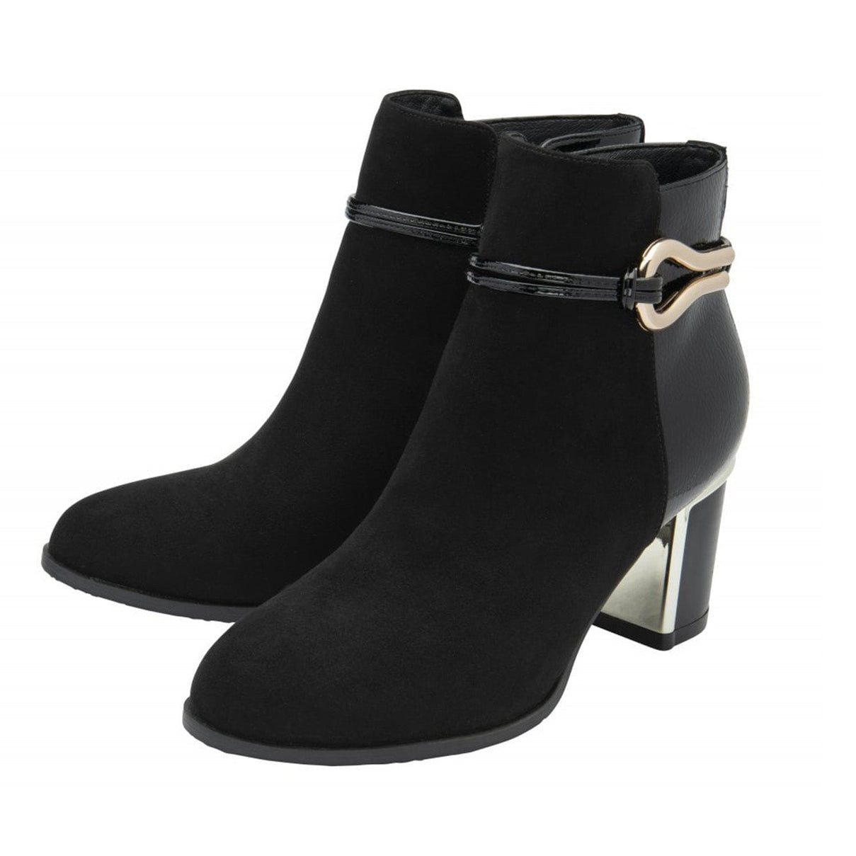 Lotus Ebony Block Heeled Ankle Boots (Size 5) - Black V32357615 2