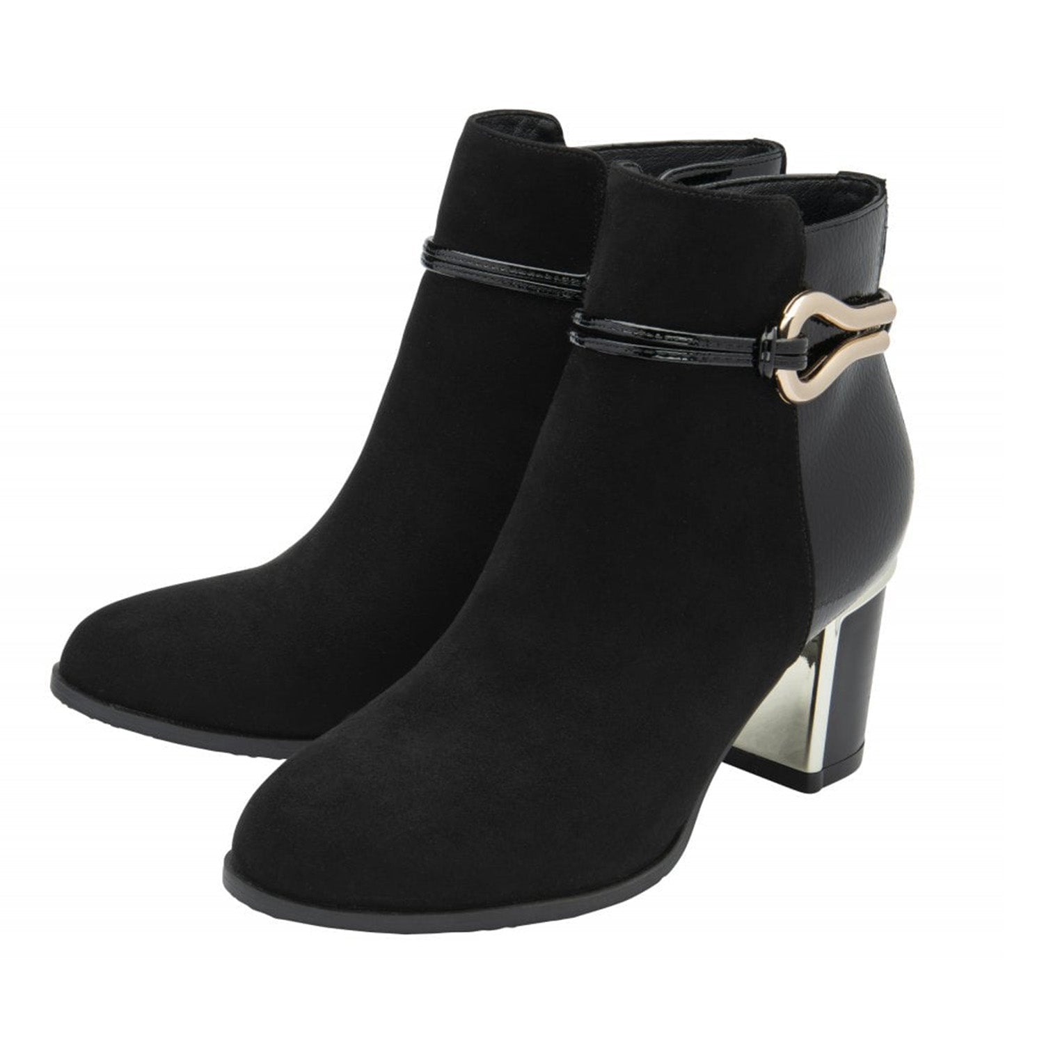 Lotus Ebony Block Heeled Ankle Boots (Size 5) - Black V32357615 2