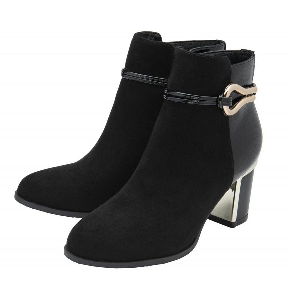Lotus Ebony Block Heeled Ankle Boots (Size 7) - Black V32525527 2
