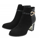 Lotus Ebony Block Heeled Ankle Boots (Size 7) - Black_8304829_2