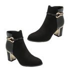 Lotus Ebony Block Heeled Ankle Boots (Size 8) - Black_8304830