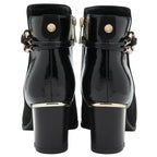 Lotus Ebony Block Heeled Ankle Boots