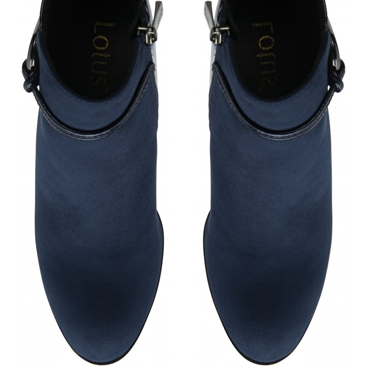 Lotus Ebony Block Heeled Ankle Boots (Size 5) - Navy 8304834 3