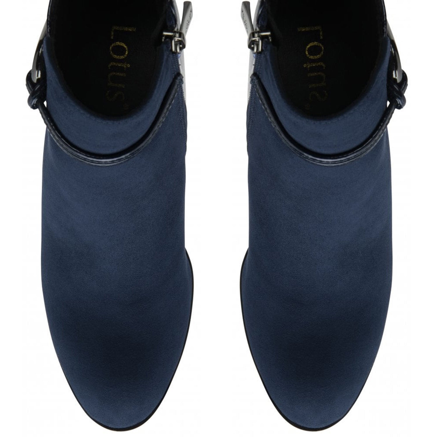 Lotus Ebony Block Heeled Ankle Boots (Size 5) - Navy 8304834 3