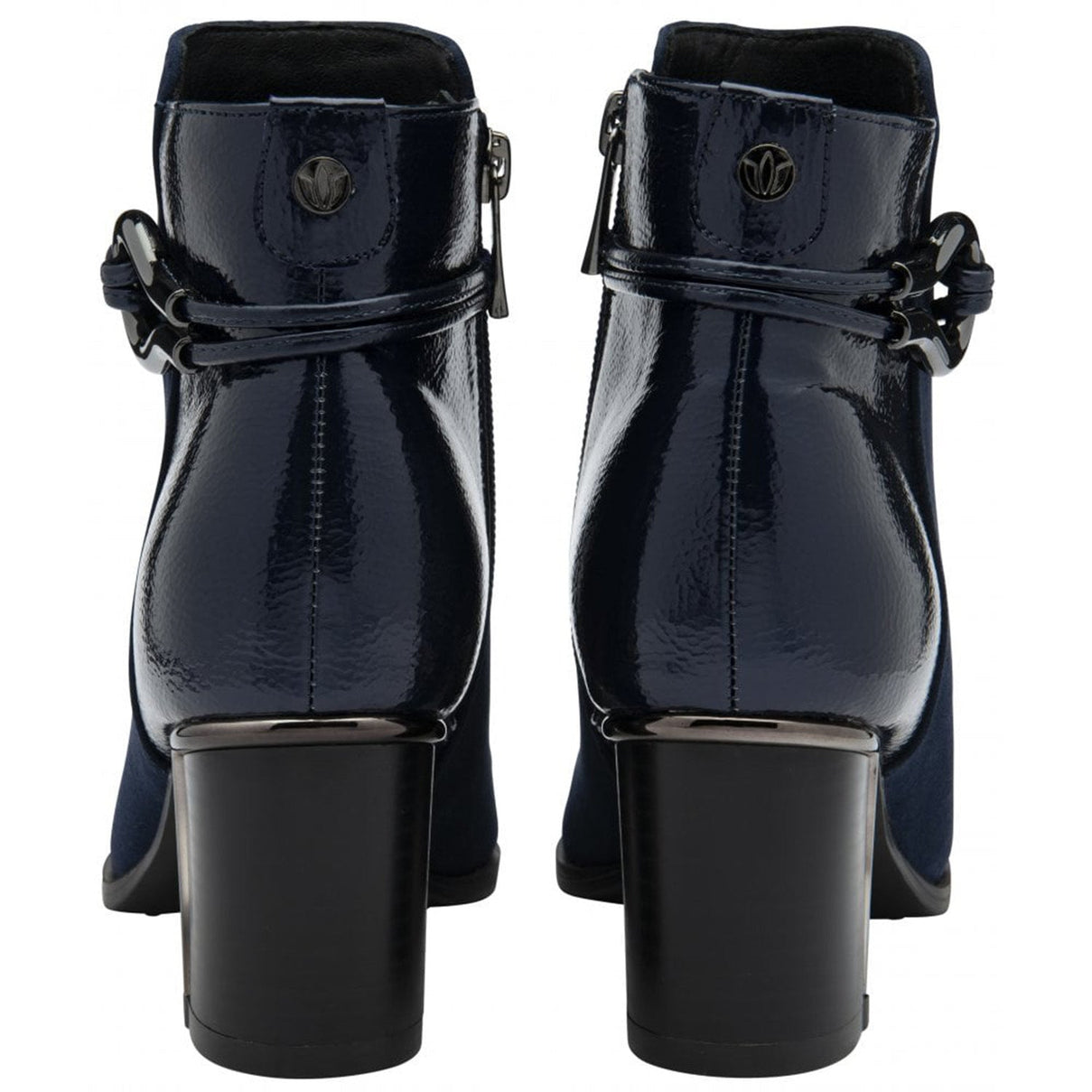 Lotus Ebony Block Heeled Ankle Boots (Size 8) - Navy V32353407 4
