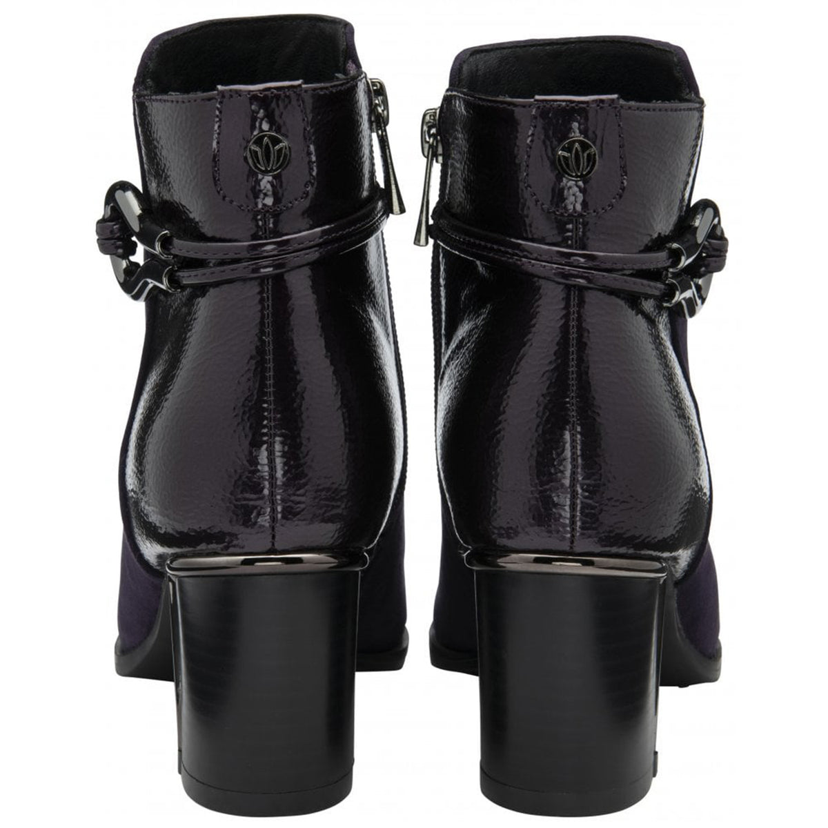 Lotus Ebony Block Heeled Ankle Boots (Size 4) - Purple V32515125 3