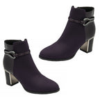 Lotus Ebony Block Heeled Ankle Boots (Size 5) - Purple_8304853