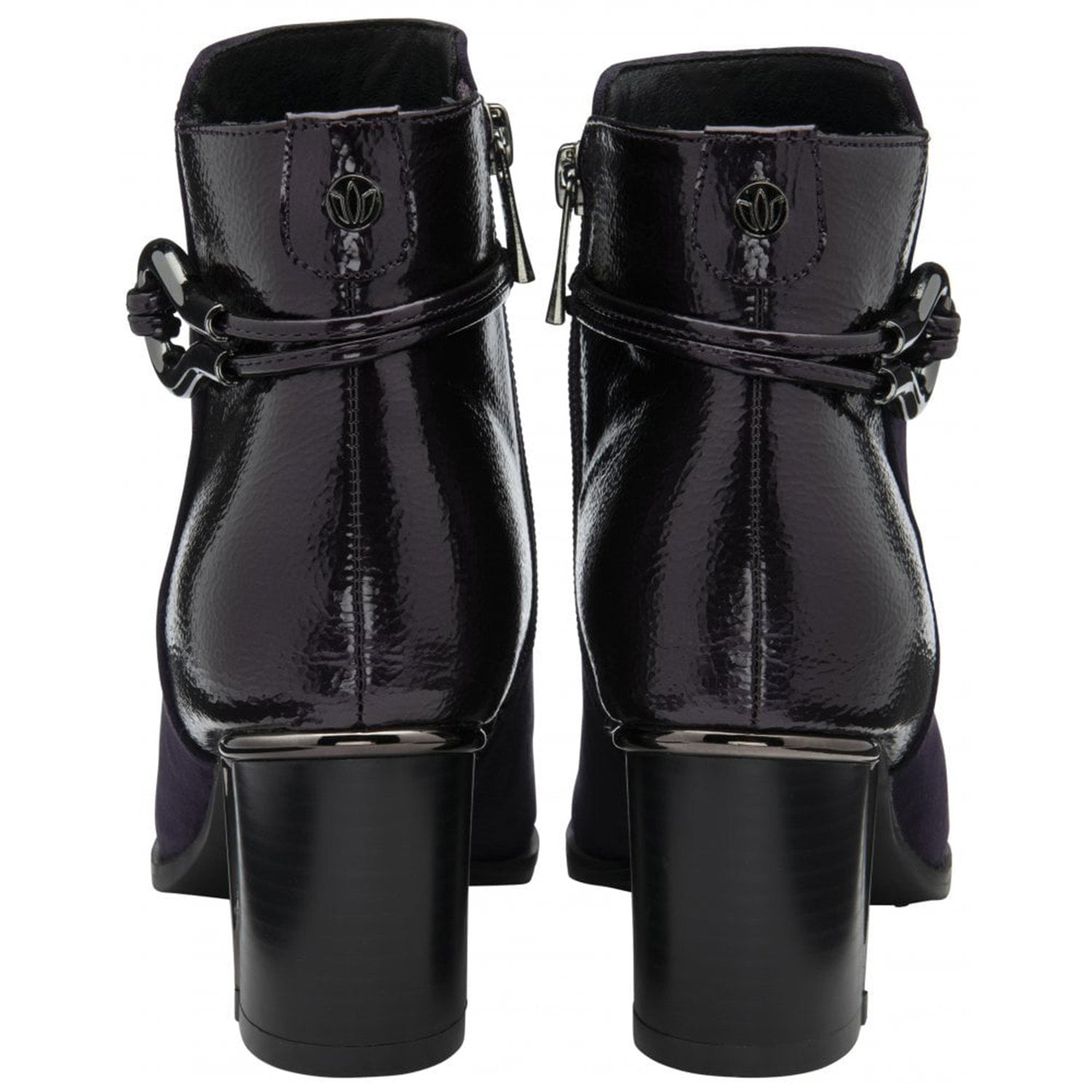 Lotus Ebony Block Heeled Ankle Boots (Size 5) - Purple 8304853 3