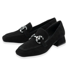 Lotus Ava Suede Block Heel Shoes (Size 4) - Black_8305072