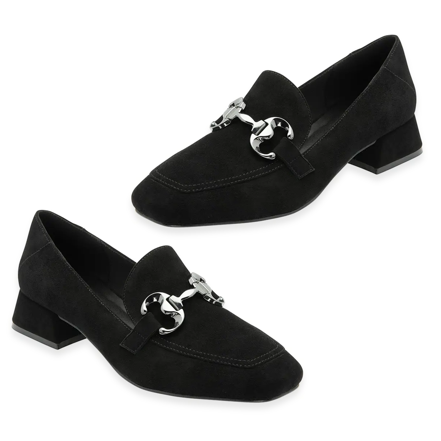 Lotus Ava Suede Block Heel Shoes (Size 4) - Black 8305072 2