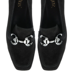 Lotus Ava Suede Block Heel Shoes (Size 5) - Black_8305073_3