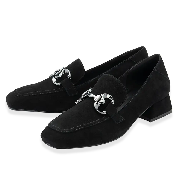 Lotus Ava Suede Block Heel Shoes (Size 7) - Black 8305075 1